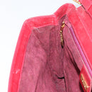 GUCCI Shoulder Bag Leather Red Gold Auth BA10436-20