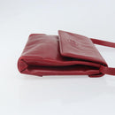 GUCCI Shoulder Bag Leather Red Gold Auth BA10436-3