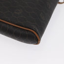 Christian Dior Honeycomb Canvas Shoulder Bag PVC Black Gold Auth BA10437-9