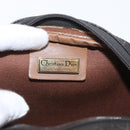 Christian Dior Honeycomb Canvas Shoulder Bag PVC Black Gold Auth BA10437-11
