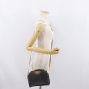 Christian Dior Honeycomb Canvas Shoulder Bag PVC Black Gold Auth BA10437-20