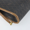 Christian Dior Honeycomb Canvas Shoulder Bag PVC Black Gold Auth BA10438-13
