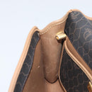 Christian Dior Honeycomb Canvas Shoulder Bag PVC Black Gold Auth BA10438-20