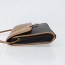 Christian Dior Honeycomb Canvas Shoulder Bag PVC Black Gold Auth BA10438-5