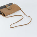 Christian Dior Honeycomb Canvas Shoulder Bag PVC Black Gold Auth BA10438-7