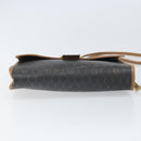 Christian Dior Honeycomb Canvas Shoulder Bag PVC Black Gold Auth BA10438-9