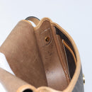 Christian Dior Honeycomb Canvas Shoulder Bag PVC Black Gold Auth BA10439-19