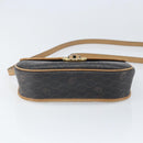 Christian Dior Honeycomb Canvas Shoulder Bag PVC Black Gold Auth BA10439-9