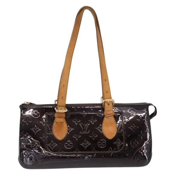 LOUIS VUITTON Monogram Vernis Rosewood Avenue Bag Amarante M93510 Auth BA10440
