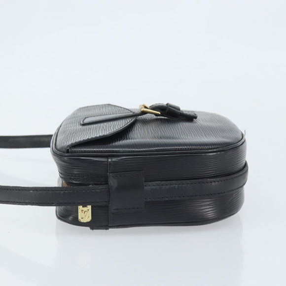 LOUIS VUITTON Epi Jeune Fille MM Shoulder Bag Black M52152 LV Auth BA10442