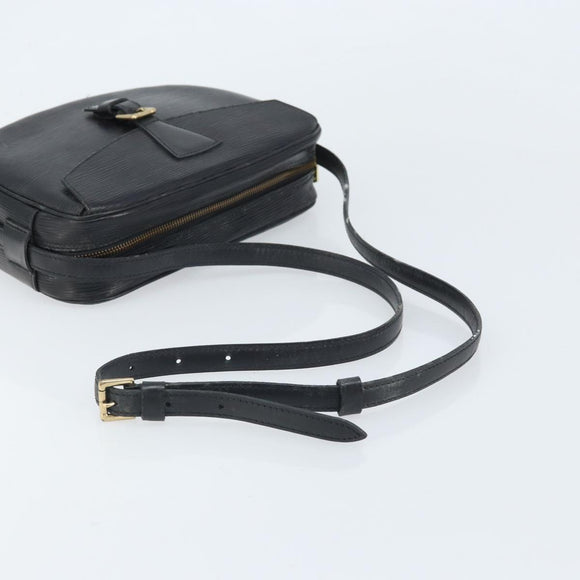 LOUIS VUITTON Epi Jeune Fille MM Shoulder Bag Black M52152 LV Auth BA10442