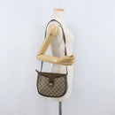 GUCCI GG Supreme Web Sherry Line Bag PVC Beige Gold 10 02 056 Auth BA10446-23