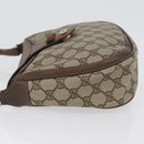 GUCCI GG Supreme Web Sherry Line Bag PVC Beige Gold 10 02 056 Auth BA10446-4