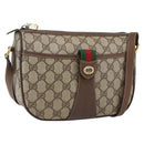 GUCCI GG Supreme Web Sherry Line Bag PVC Beige Gold 89 02 032 Auth BA10447-1