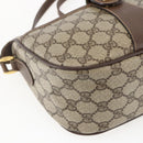 GUCCI GG Supreme Web Sherry Line Bag PVC Beige Gold 89 02 032 Auth BA10447-11