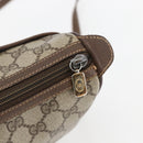 GUCCI GG Supreme Web Sherry Line Bag PVC Beige Gold 89 02 032 Auth BA10447-14