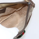 GUCCI GG Supreme Web Sherry Line Bag PVC Beige Gold 89 02 032 Auth BA10447-18