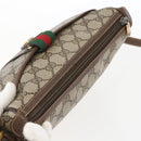GUCCI GG Supreme Web Sherry Line Bag PVC Beige Gold 89 02 032 Auth BA10447-6