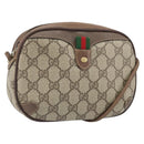 GUCCI GG Supreme Web Sherry Line Bag PVC Beige Gold 89 02 066 Auth BA10448-1