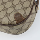 GUCCI GG Supreme Web Sherry Line Bag PVC Beige Gold 89 02 066 Auth BA10448-12