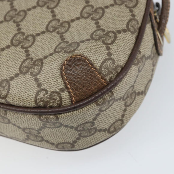 GUCCI GG Supreme Web Sherry Line Bag PVC Beige Gold 89 02 066 Auth BA10448