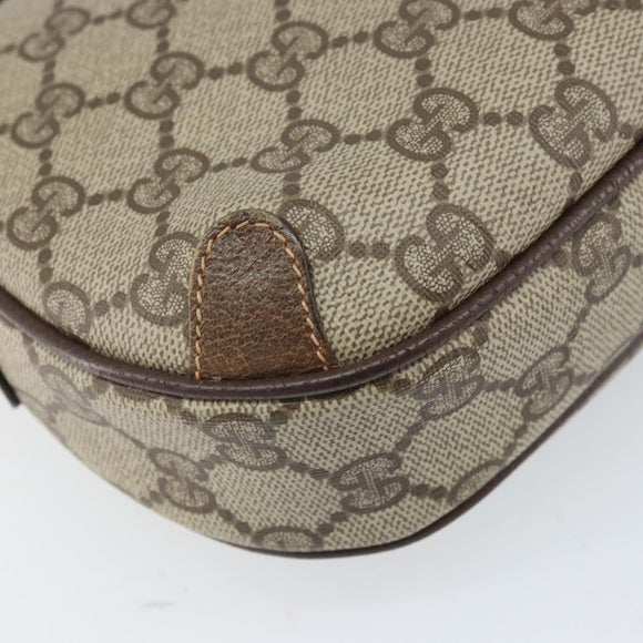 GUCCI GG Supreme Web Sherry Line Bag PVC Beige Gold 89 02 066 Auth BA10448