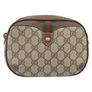 GUCCI GG Supreme Web Sherry Line Bag PVC Beige Gold 89 02 066 Auth BA10448-2