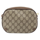 GUCCI GG Supreme Web Sherry Line Bag PVC Beige Gold 89 02 066 Auth BA10448-3