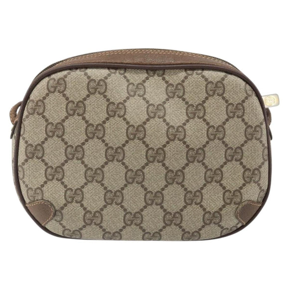 GUCCI GG Supreme Web Sherry Line Bag PVC Beige Gold 89 02 066 Auth BA10448