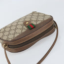 GUCCI GG Supreme Web Sherry Line Bag PVC Beige Gold 89 02 066 Auth BA10448-6