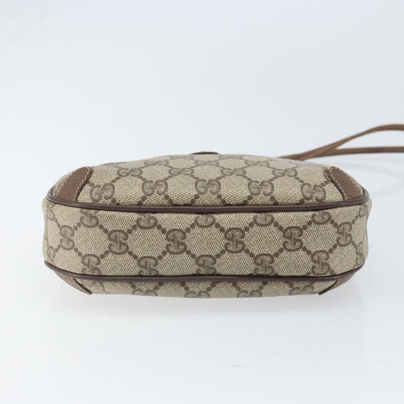GUCCI GG Supreme Web Sherry Line Bag PVC Beige Gold 89 02 066 Auth BA10448