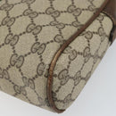 GUCCI GG Supreme Web Sherry Line Clutch Bag PVC Beige Gold Auth BA10450-8