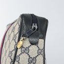 GUCCI GG Supreme Sherry Line Clutch Bag PVC Navy Gold 56 01 012 Auth BA10451-8