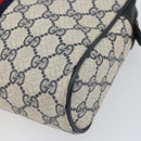 GUCCI GG Supreme Sherry Line Clutch Bag PVC Navy Gold 56 01 012 Auth BA10451-7