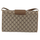 GUCCI GG Supreme Shoulder Bag PVC Beige Gold 904 02 050 Auth BA10453-3