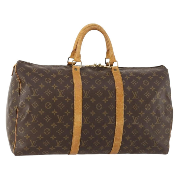 LOUIS VUITTON Monogram Keepall 50 Boston Tasche M41426 LV Auth BA10469
