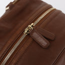 Jimmy Choo Hand Bag Leather Brown Gold Auth BA10473-10