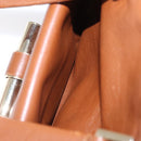 Jimmy Choo Hand Bag Leather Brown Gold Auth BA10473-20