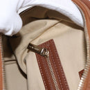 Jimmy Choo Hand Bag Leather Brown Gold Auth BA10473-21