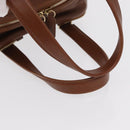 Jimmy Choo Hand Bag Leather Brown Gold Auth BA10473-7