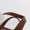 Jimmy Choo Hand Bag Leather Brown Gold Auth BA10473-8