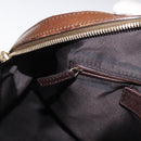 SAINT LAURENT Hand Bag Leather Brown Gold 156465 Auth BA10476-21
