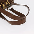 SAINT LAURENT Hand Bag Leather Brown Gold 156465 Auth BA10476-7