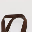 SAINT LAURENT Hand Bag Leather Brown Gold 156465 Auth BA10476-8