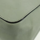 Chloe Chain Shoulder Bag Leather Light Blue Gold Auth BA10477V-15