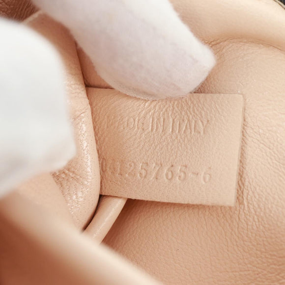 Chloe Chain Shoulder Bag Leather Light Blue Gold Auth BA10477V