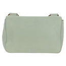 Chloe Chain Shoulder Bag Leather Light Blue Gold Auth BA10477V-3