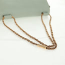 Chloe Chain Shoulder Bag Leather Light Blue Gold Auth BA10477V-8