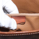 CELINE Macadam Canvas Tote Bag PVC Leather Brown Gold Auth BA10478-16