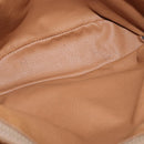 CELINE Macadam Canvas Draagtas PVC Leer Bruin Goud Auth BA10478-10